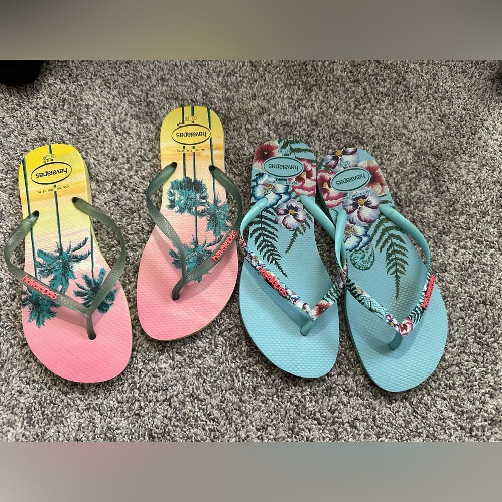 Like brand new Havaianas sandals size 7/8
